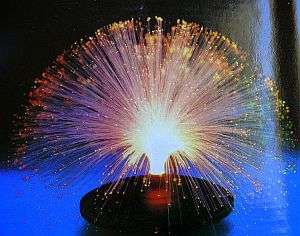 "UFO" ELECTRIC TABLE LAMP WITH FIBRE GLASS BUNDLES,COLOURS  CHANGING(RETROSTYLE)