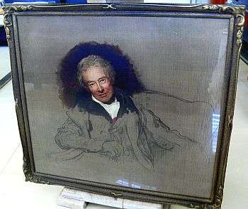 PAINTING-DRAWING,(PRINT?) PORTRAIT-STUDY OF A MAN