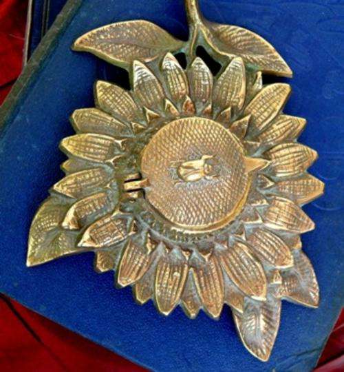 SOLID BRASS ANTIQUE INKWELL,Pls check all pics etc...