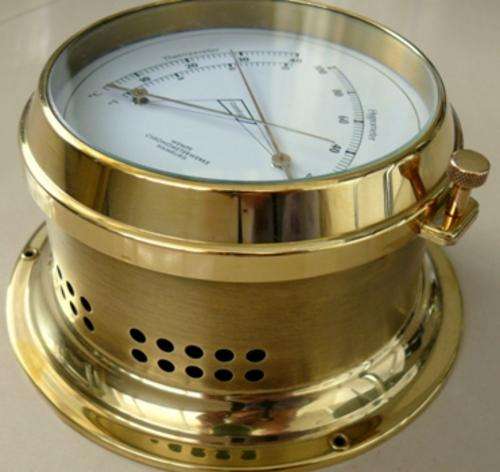 PORTHOLE THERMO - AND HYGROMETER,GERMANY,WEMPE,EXCELLENT CONDITION//Pls check all pics etc...