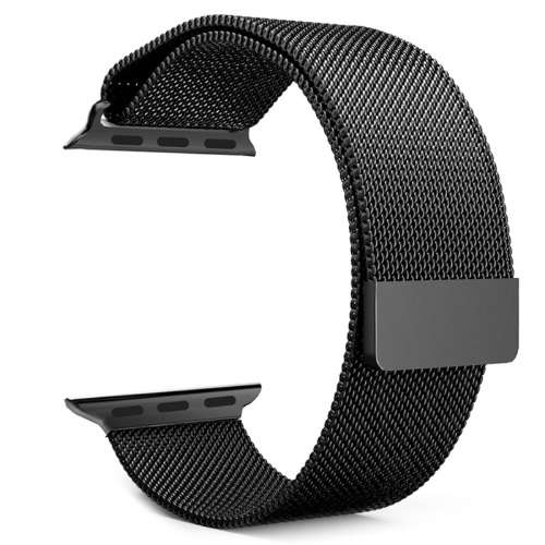 Apple Watch Strap 42mm by Zonabel - Milanese Loop - Black