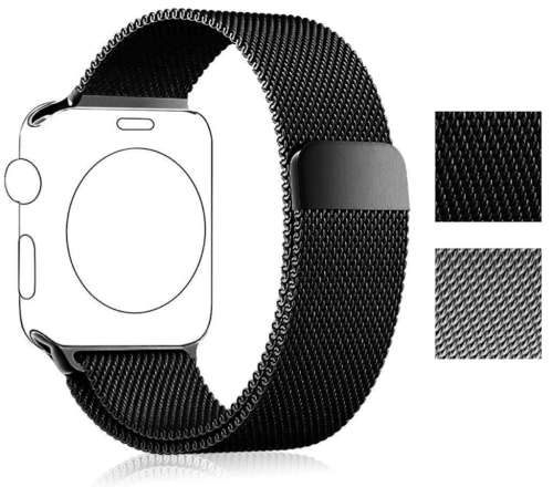 Apple Watch Strap 42mm by Zonabel - Milanese Loop - Silver