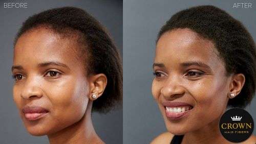 Crown Hair Fibers 25g Conceal Hair Loss - Black