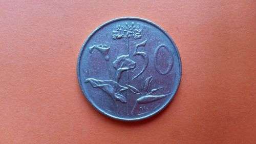 A NICE 1988 FIFTY CENT COIN FROM SOUTH AFRICA