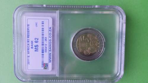 2011 S.A.R.B. FIVE RAND GRADED MS 62 BY SANGS