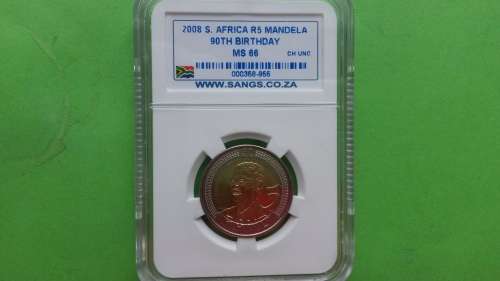 MS 66 HIGH GRADE 2008 BIRTHDAY R5 COIN  SANGS GRADED .OLD LABEL