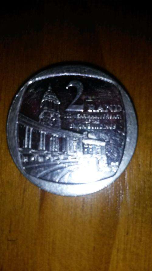 3 by  2014  PARLIAMENT ANNIVERSARY two rand coins.one bid for all