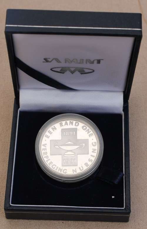 1991 Silver R1 Proof - Nursing in SA Mint Box