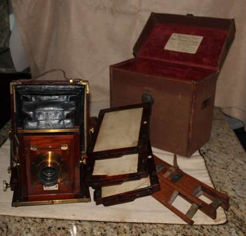 W. Watson & Sons Acme 1889 Camera with Foldable Tripod and Original Case  **Please Read**