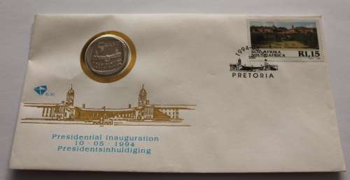 1994 Presidential Inauguration FDC 6.3c  Untampered Proof R5 Coin