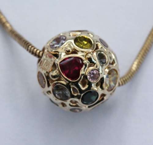 9ct Yellow Gold Snake Chain with Ball Pendant **With Valuation Certificate**