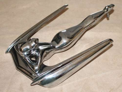 George Petty's "Nash Flying Lady" Hood Ornament - Number 25574-4 Circa 1950's