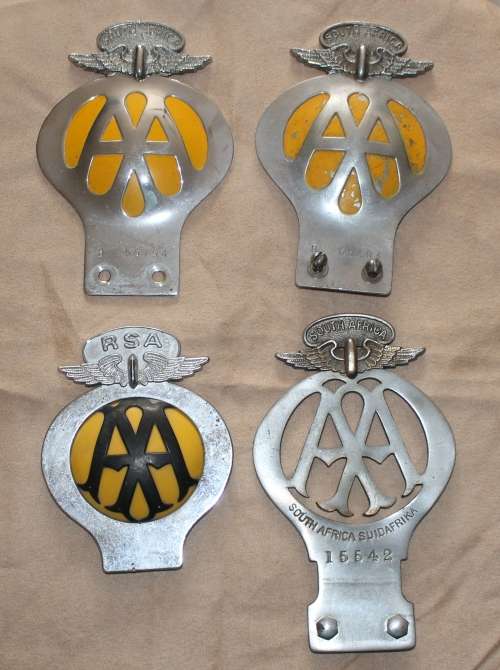 Collection of 4 AA Car Badges **Bid per Lot**
