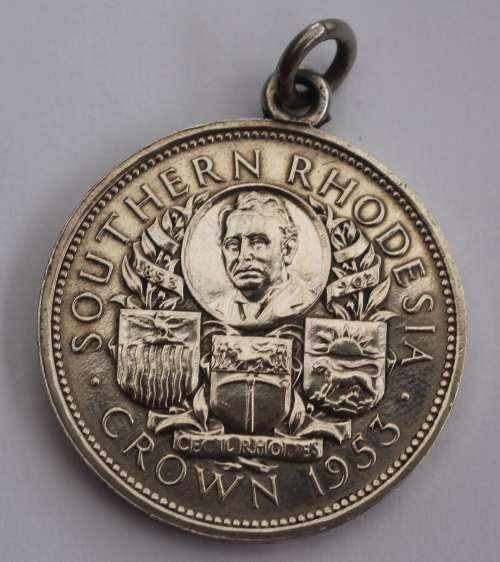 1953 Southern Rhodesian Crown Pendant