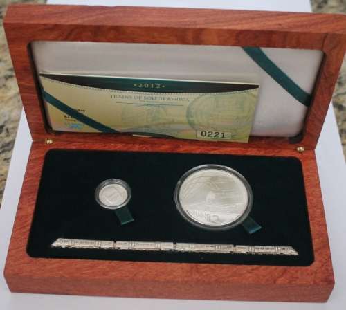 2012 Tickey & Crown Silver Coin Series in Wooden Box with COA - The Gautrain