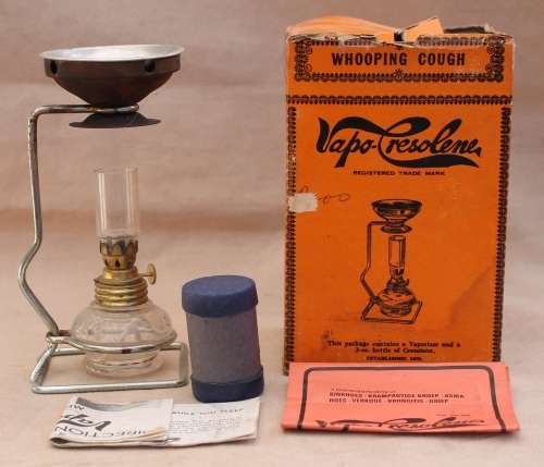 Antique Vapo-Cresolene Lamp in Original Box