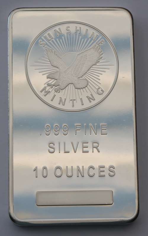 10oz Fine Silver Sunshine Mint Bar