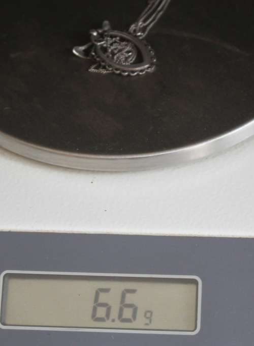 Sterling Silver Marcasite Pendant and Chain