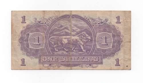 East African Currency Board One Shilling Bank Note dated 1st Jan 1943
