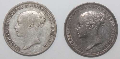 x2 British Sixpence 1855 & 1859 (One bid for both)