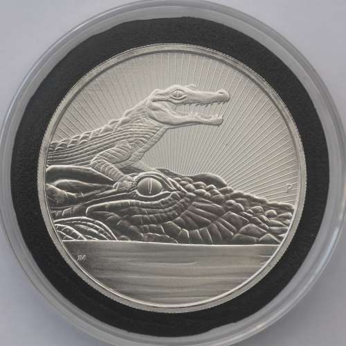2019 Australian 2oz Fine Silver Crocodile in Capsule
