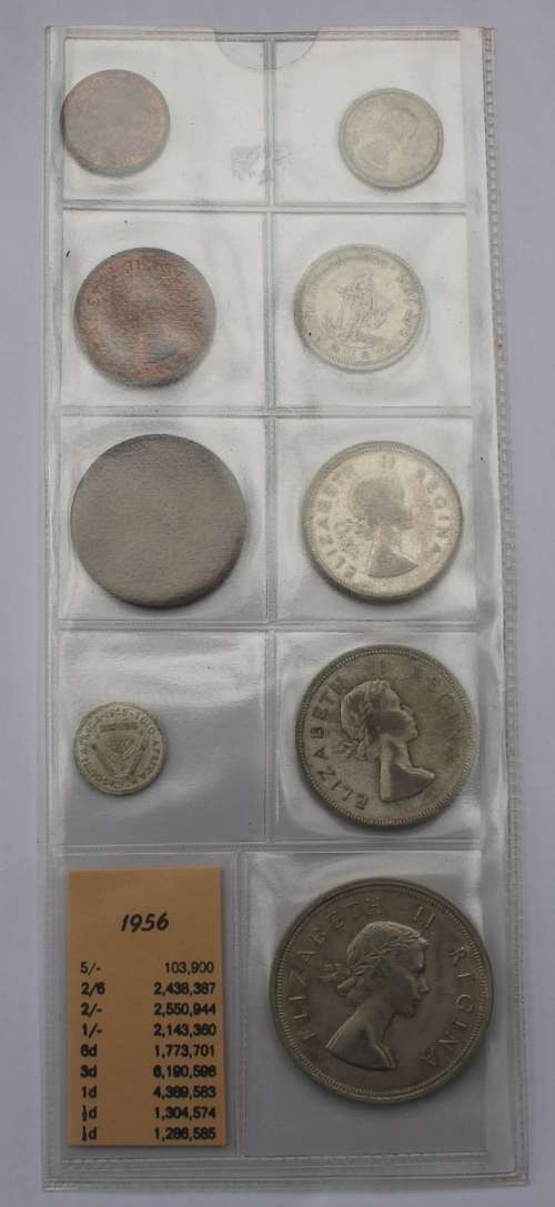 1964 South African Coin Set from the 1/2c to 50c (Crown)