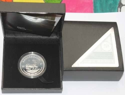2017 Proof Mintmarked 1oz Silver Krugerrand in SA Mint Box with COA