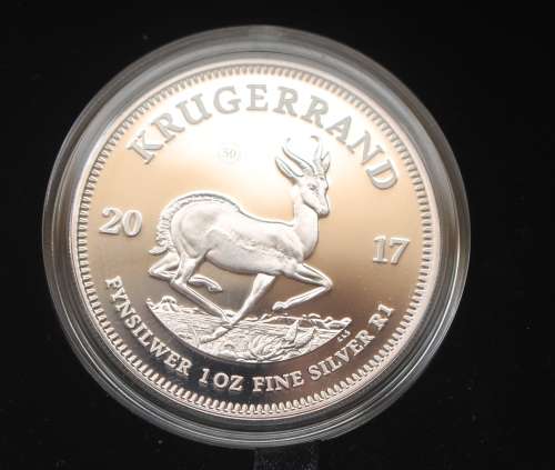 2017 Proof Mintmarked 1oz Silver Krugerrand in SA Mint Box with COA