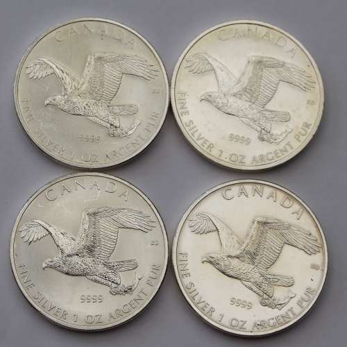 2014 Canadian Bald Eagle 1oz Fine Silver Coins (Bid per Coin) 4 Available