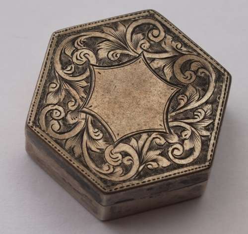 Birmingham Hallmarked Pill Box dated 1886