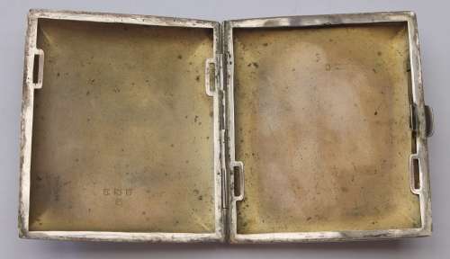 Sterling Silver Birmingham Hallmarked Cigarette Case Dated 1910