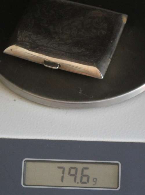 Sterling Silver Birmingham Hallmarked Cigarette Case Dated 1910