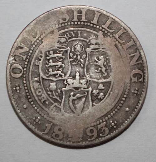1893 British One Shilling (Victoria)