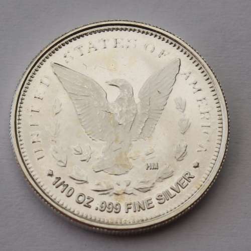Morgan Dollar Design 1/10th Fine Silver Coins (5 Available)