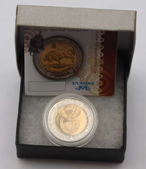 2013 "Oom Paul" R5 in SA Mint Box with COA