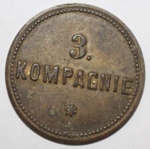 German South West Africa 3 Kompagnie 1 Mark Token