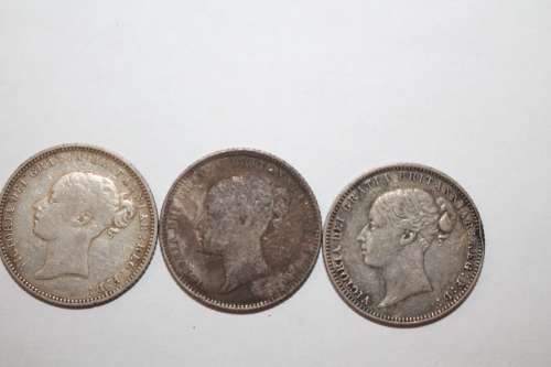 x3 British Sixpence Coins 1872 to 1874 **Bid per Coin to take All**