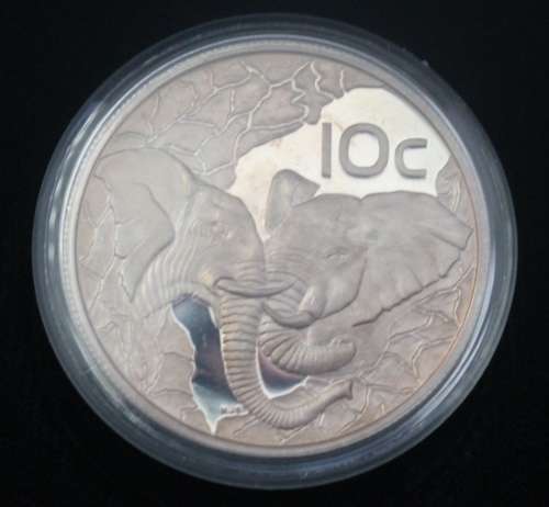 2002 Wildlife Series - The Elephant 1/2 oz Silver in SA Mint Box with COA