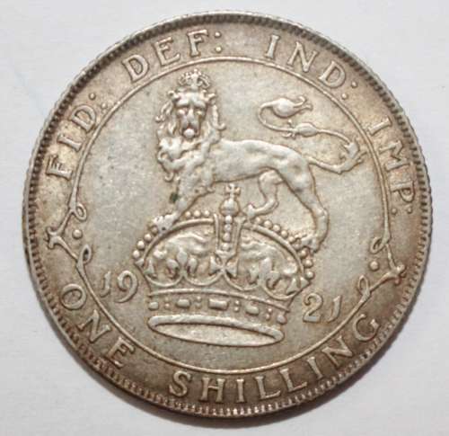 1921 British Silver One Shilling