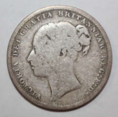 1885 British Silver One Shilling