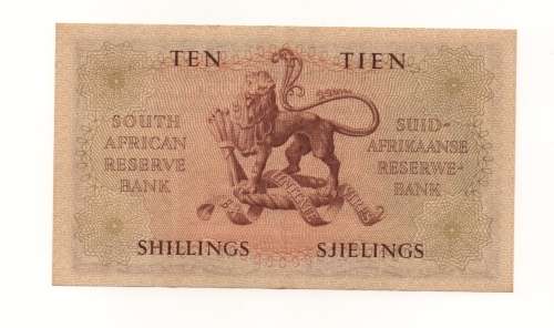 MH de Kock Ten Shillings Note in EF Condition dated 7.2.56