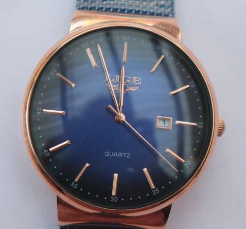 Lige Men's Blue Mesh Watch