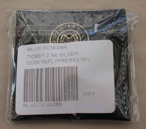 2018 Sterling Silver Durban Flypress Tickey in SA Mint Bag