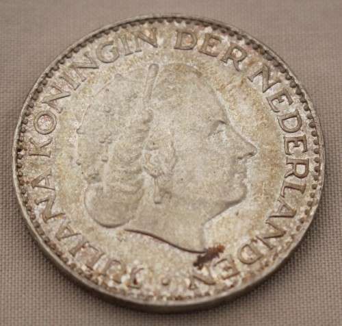1964 Silver 1 GULDEN - Netherlands (toning on coin)