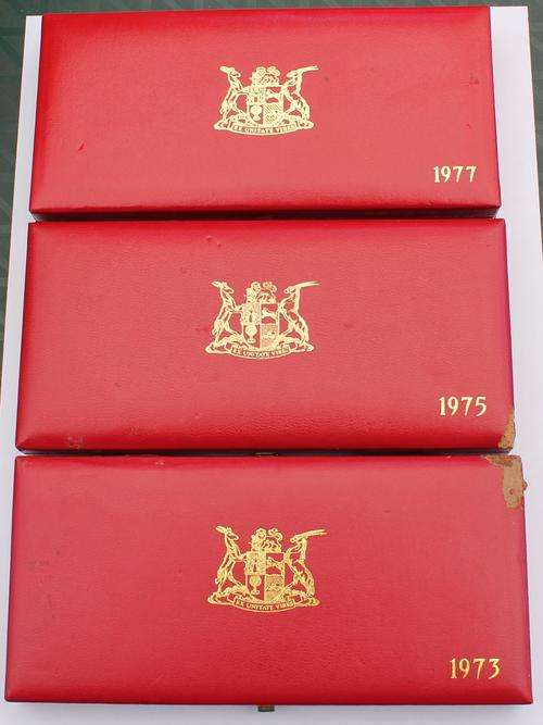 1973 1975 & 1977 LP Sets **No Gold or Silver R1** All other Coins Proof  #One Bid to take Lot#