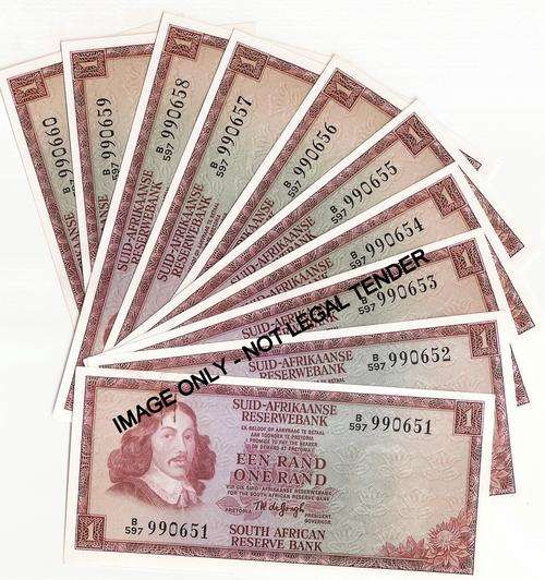 TW de Jongh R1 Third Issue Uncirculated in Sequence **Bid Per Note** 10 Available