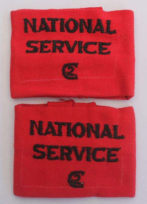 Pair of Rhodesian Internal Affairs National Service Slip On Titles C/O C711