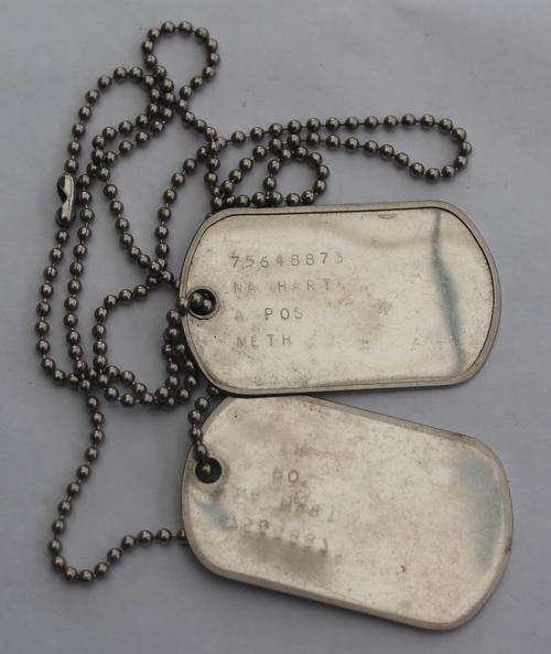 Set of Dog Tags belonging to NA Hart