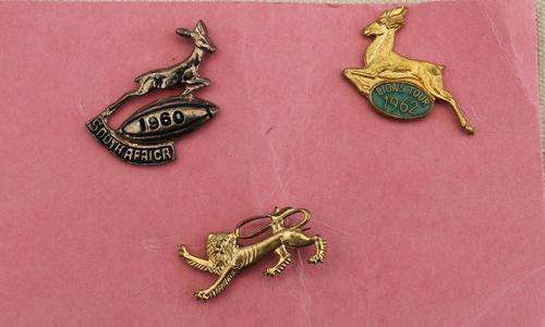 3 Rugby Badges - 1960 Springbok, 1962 Lion Tour and British Lions **Bid Per Lot**