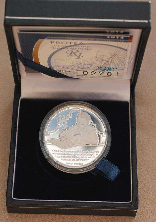 2014 Silver Proof R1 - Mandela - Life of a Legend Series SA Mint Box with COA